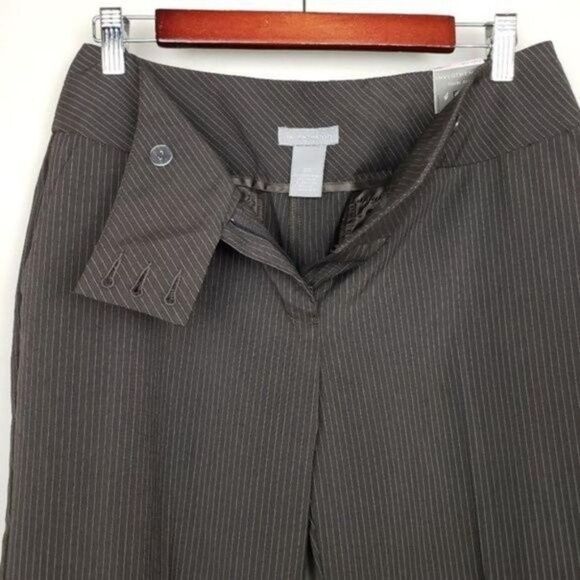 Investments brown pinstripe dress pants size 6 - Picture 6 of 10